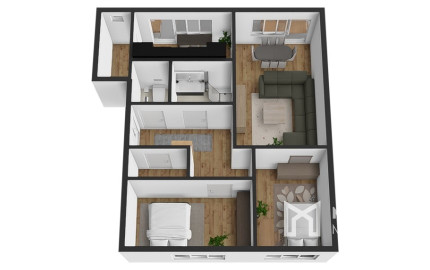 Na predaj priestranný 3-izbový byt s veľkou loggiou v Rači