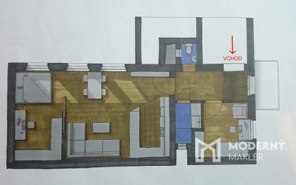 Na prenájom štýlový 2,5-izbový byt na Palisádach v Bratislave