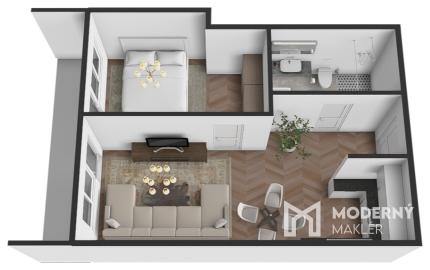 Na predaj moderný 2-izbový byt v novostavbe na Toryskej ulici