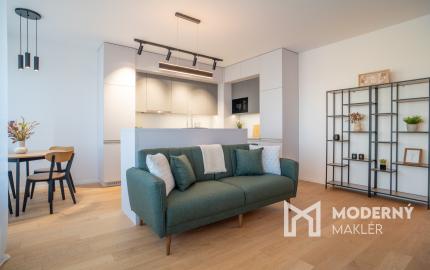 Na prenájom exkluzívny 2-izbový byt s výhľadom na Bratislavu v novej Klingerke