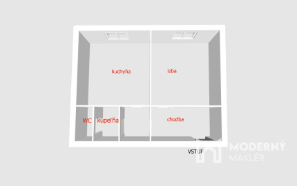 Exkluzívne na predaj 1i byt v centre mesta Bánovce n/B