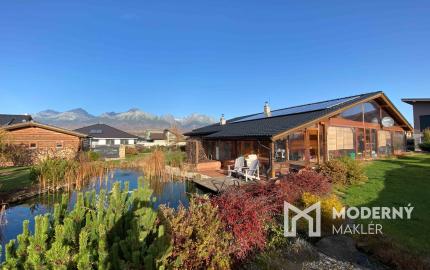 Na predaj dom snov–rodinné sídlo s jazierkom na kúpanie a panoramatickým výhľadom na Vysoké Tatry