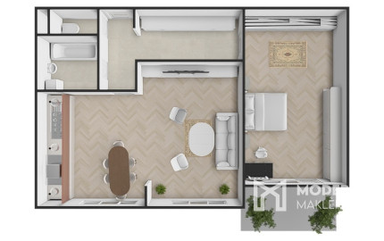 Na predaj moderný 2-izbový byt na Zlatovskej ulici v Trenčíne