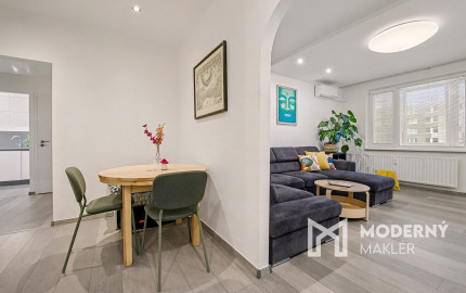 Na predaj kompletne zariadený 3-izbový byt v Petržalke