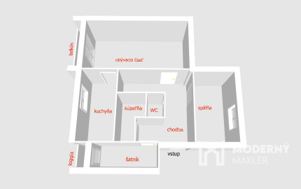 Prenájom krásneho 2 izb bytu v Bánovciach n/B s balkónom