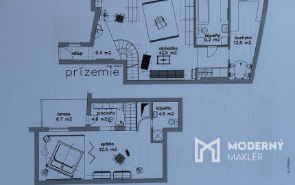 Na predaj netradičný loftový mezonet v srdci Starého Mesta