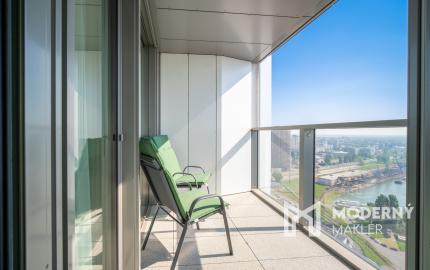 Na prenájom 2-izbový byt so šatníkom v Eurovea Tower – Bratislava