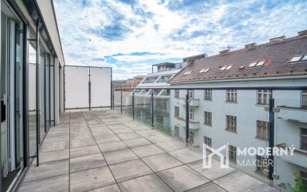 Na prenájom exkluzívny 2-izbový byt s terasou v centre Bratislavy