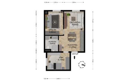 Na predaj investičný 3-izbový apartmán (nebytový priestor) v Bardejove s možnosťou prenosu DPH