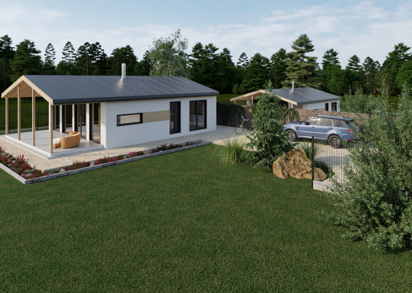 Na predaj krásny, slnečný, stavebný pozemok so stavebným povolením priamo pri lese s potokom v obci Ladce - Horné Ladce.