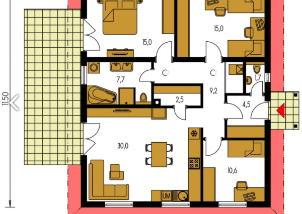 Na predaj 4-izbový dvojdom v obci Jelka, Čerešňová alej
