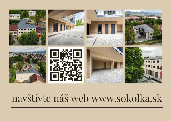 SOKOLKA Na predaj unikátny 3-izbový byt č. 1.02.A vo Zvolene