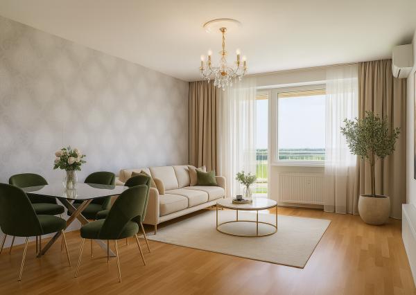 Na predaj priestranný 2-izbový byt s garážovým parkovacím státim v Záhorskej Bystrici