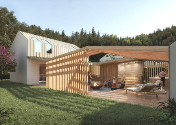 Na predaj pozemok s projektom výstavby chát v Modrovej