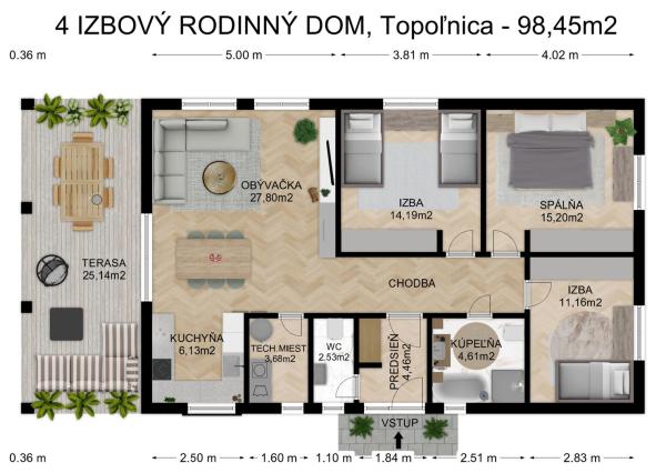 Na predaj rodinný dom v Topoľnici - kvalitné materiály, moderná lokalita