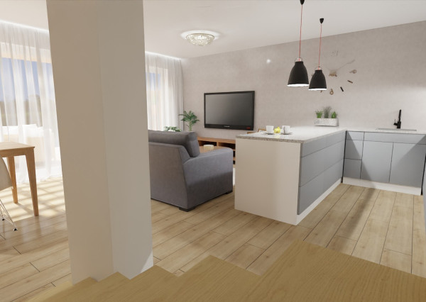 Na predaj 4 izbová bytová jednotka v dvojdome v Lehniciach