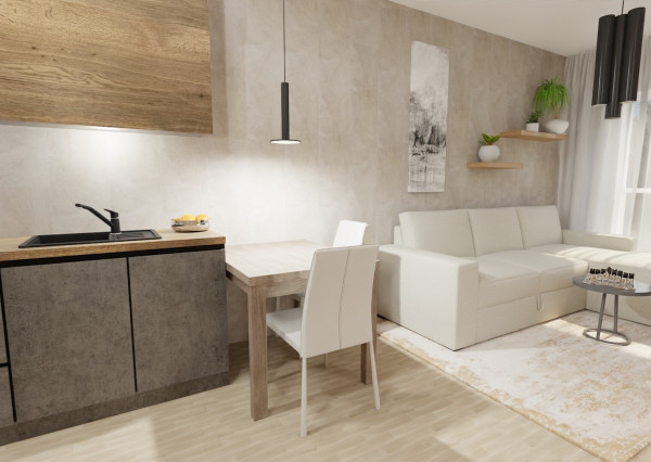 Na predaj investičný 2-izbový apartmán (nebytový priestor) v Bardejove s možnosťou prenosu DPH