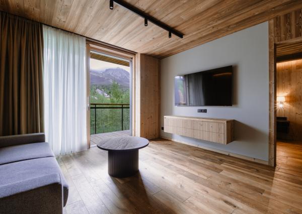 Exkluzívny  Apartmán v hotelovom komplexe s najlepším výhľadom priamo u lanovky - Apartmán Elements, Tatranská Lomnica - Vysoké Tatry
