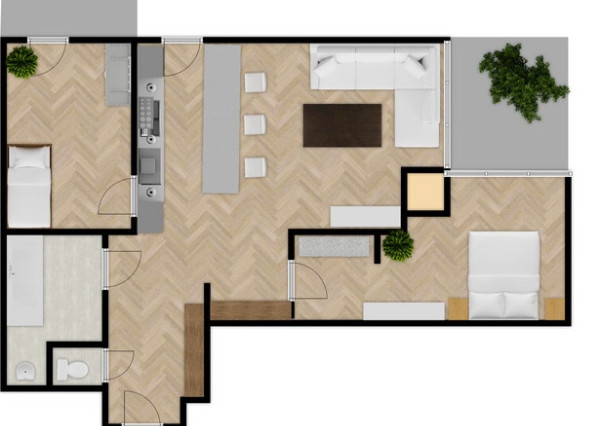 Na predaj 3-izbový byt s terasou Na Zongorke v Trenčíne