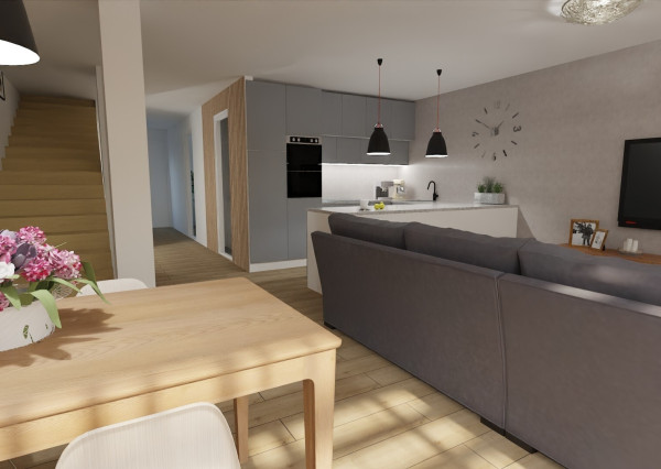 Predaj 4-izbová bytová jednotka v dvojdome v Lehniciach