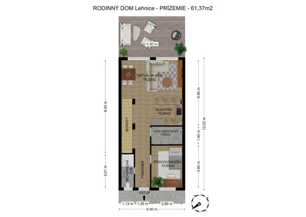 Predaj 4-izbová bytová jednotka v dvojdome v Lehniciach