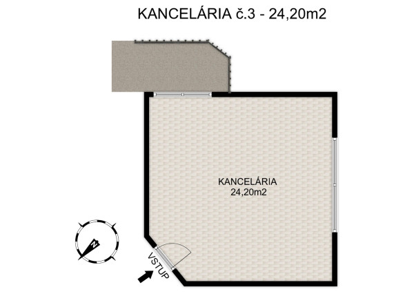 Na prenájom kancelársky priestor v centre Šamorína