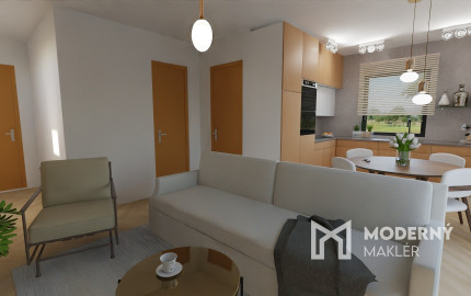 Na predaj moderný 4-izbový rodinný dom s terasou v Hrnčiarovciach nad Parnou