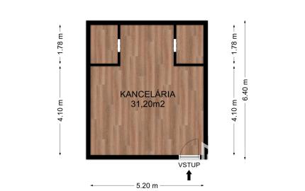 Na prenájom samostatná kancelária v centre Šamorína