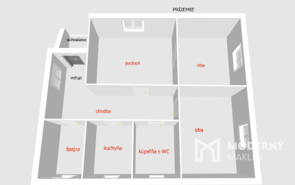 Exkluzívne na predaj 5i RD - Dolné Vestenice,s investičným potenciálom poz. 890 m2