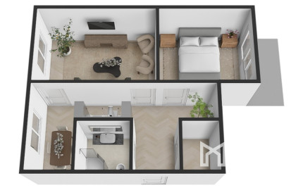 Na prenájom zrekonštruovaný 2-izbový byt v Bánovciach nad Bebravou