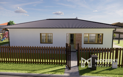 Na predaj 4-izbový bungalov TYP DOMU A  v obci Jelka