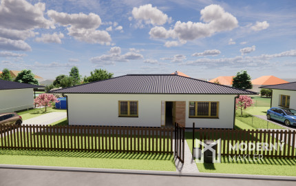 Na predaj 4-izbový bungalov TYP DOMU A  v obci Jelka