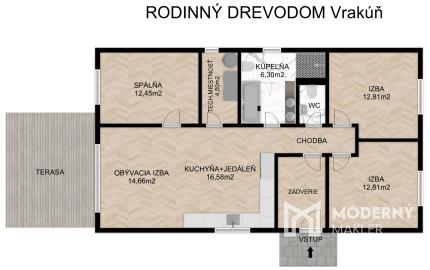 Na predaj rozostavaný drevodom v obci Vrakúň