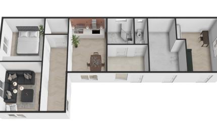 Na predaj čiastočne prerobený rodinný dom v obci Otrhánky