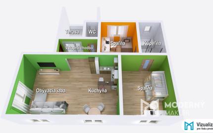 NA PREDAJ | 3-IZBOVÝ BYT SO SÚKROMNOU TERASOU S VÝHĽADOM NA HRAD  + GARSÓNKA V CENE