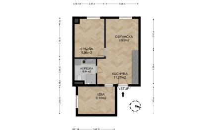 Na predaj investičný 3-izbový apartmán (nebytový priestor) v Bardejove