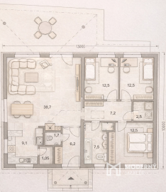 Na prenájom moderný 4-izbový bungalov v obci Beňadiková