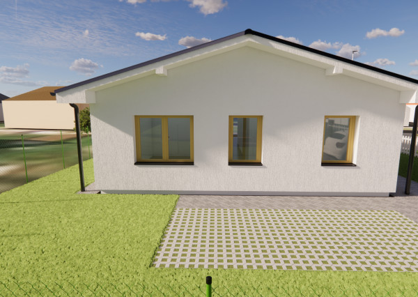 Na predaj 4-izbový bungalov TYP DOMU A  v obci Jelka