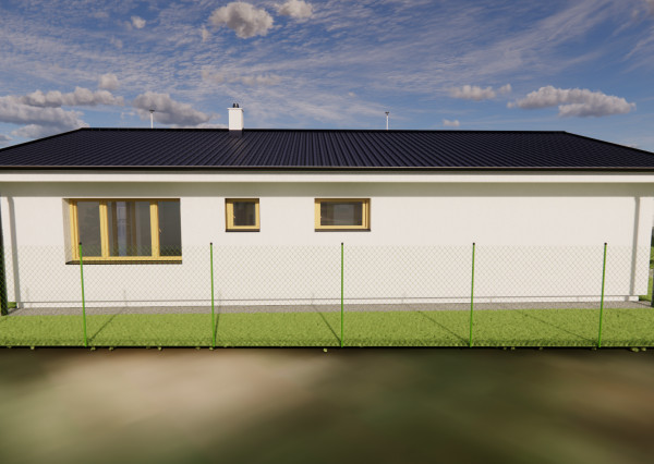 Na predaj 4-izbový bungalov TYP DOMU A  v obci Jelka