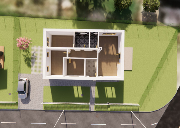 Na predaj 4-izbový bungalov TYP DOMU A  v obci Jelka