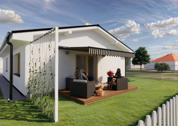 Na predaj 4-izbový bungalov TYP DOMU A  v obci Jelka