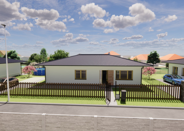 Na predaj 4-izbový bungalov TYP DOMU A  v obci Jelka