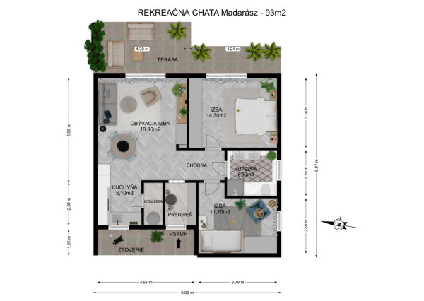 Na predaj rekreačnú chatu s pozemkom v obci Blahová-Madarász