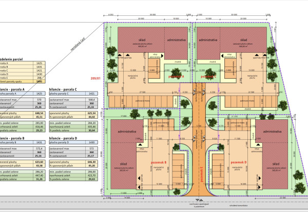 Na predaj 4 priemyselné pozemky so stavebným povolením pri Trnave-Zavar