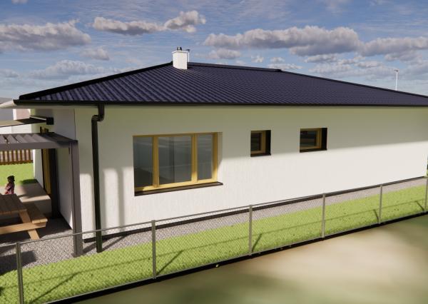 Na predaj 4-izbový bungalov TYP DOMU A  v obci Jelka