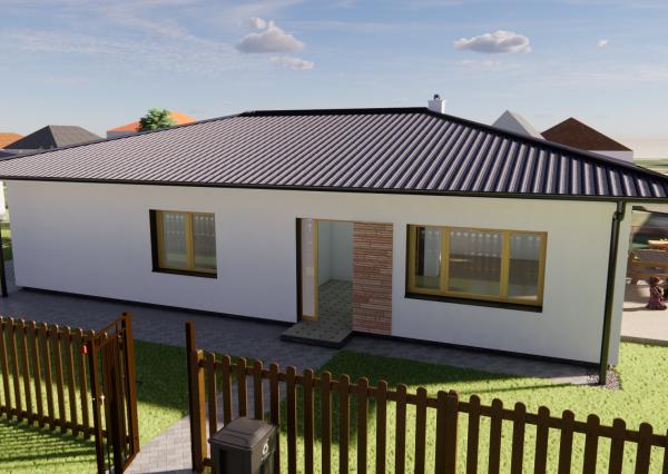 Na predaj 4-izbový bungalov TYP DOMU A  v obci Jelka
