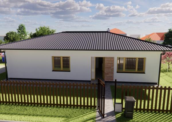 Na predaj 4-izbový bungalov TYP DOMU A  v obci Jelka