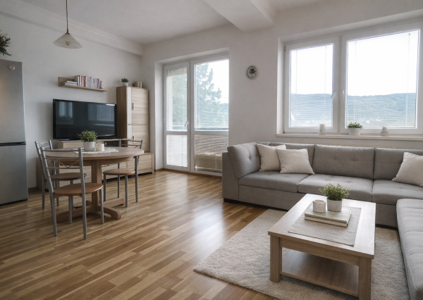 Na predaj prerobený, zariadený 1-izbový byt v obci Timoradza