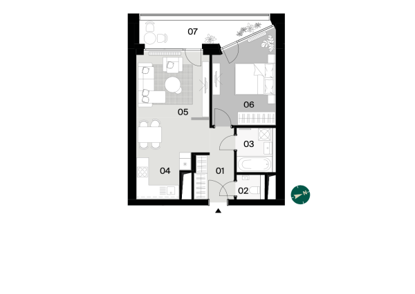 NA PREDAJ | 2 - IZBOVÝ BYT + GARÁŽOVÉ STÁTIE + PIVNIČNÁ KOBKA LEN ZA 350 000€ V PROJEKTE DOWNTOWN YARDS | BRATISLAVA