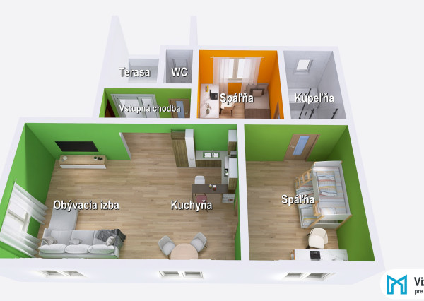 NA PREDAJ | 3-IZBOVÝ BYT SO SÚKROMNOU TERASOU S VÝHĽADOM NA HRAD  + GARSÓNKA V CENE